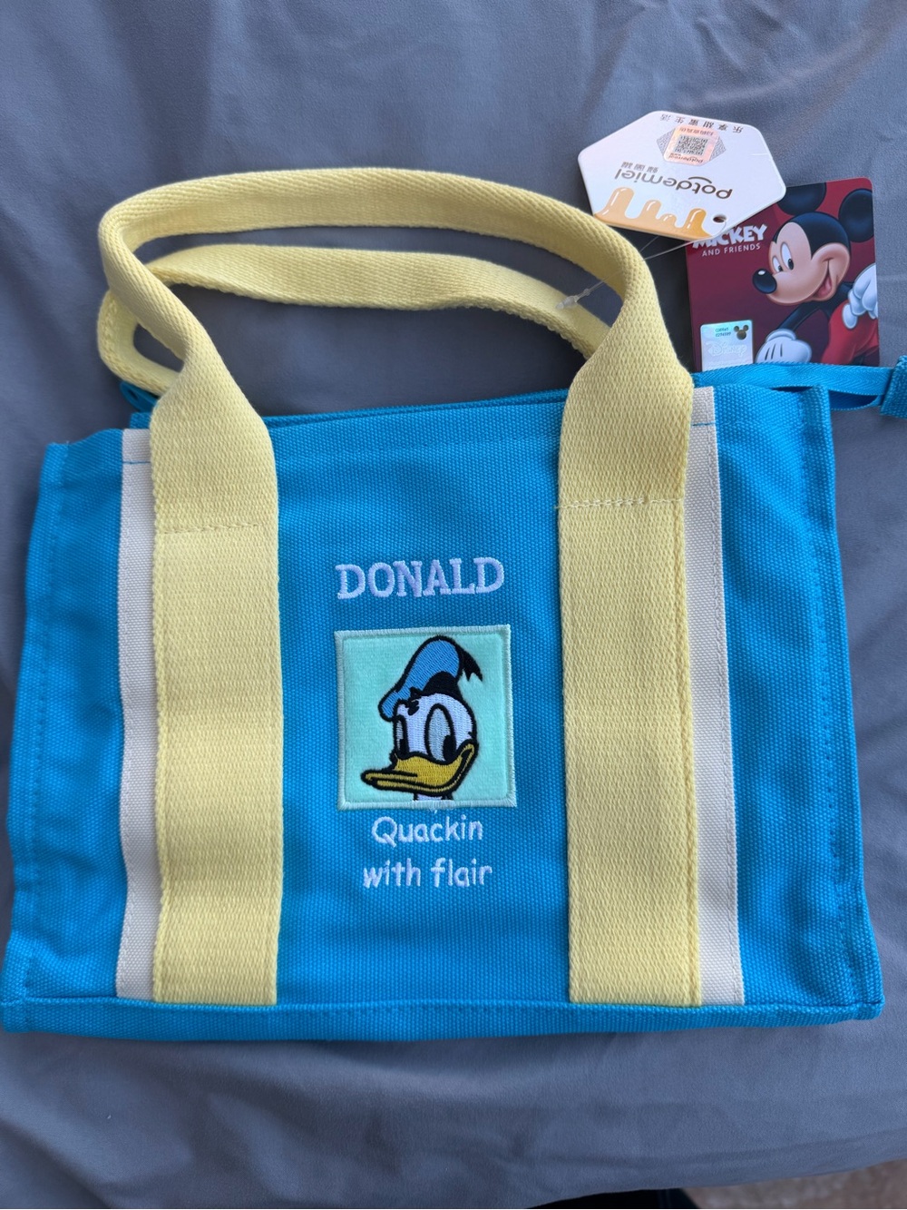 Donald Duck Tote Bag - Blue & Yellow